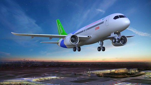 C919 Commercial Aircraft with Songjiang 304 Stainless Steel Flange Rubber Expansion Joints