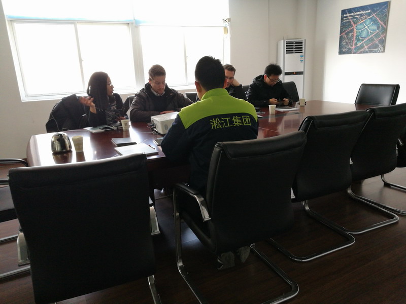 German Visitors Touring Shanghai Songjiang Vibration Absorber Group Factory